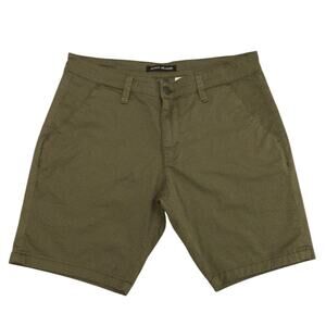 Mavi Jacob Crop Shorts Olive Men’s Size 33 Mid‑Rise Stretch 98% Cotton USA
